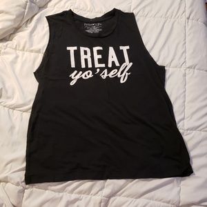 Black Treat yo'self Tanktop